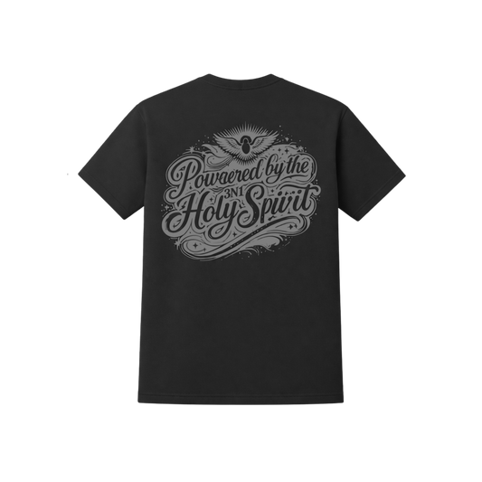 Washed Black "Powered by the Holy Spirit" T-Shirt