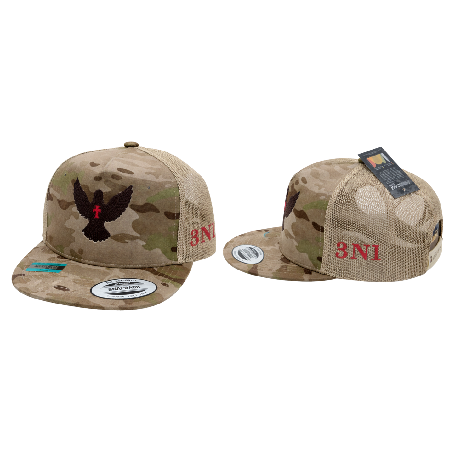 3N1 Trucker Snapback – Camo Dove Edition