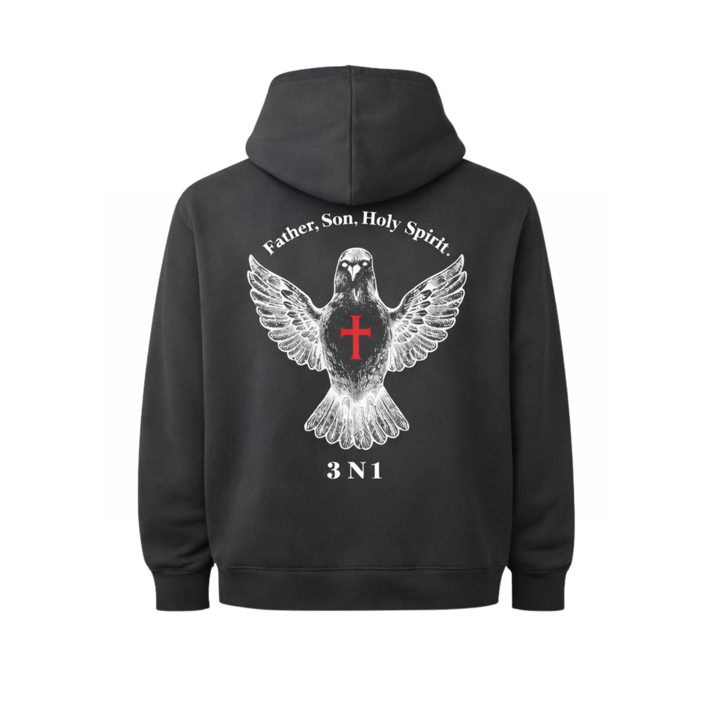 3N1 Faith Hoodie – All Black w/ Dove & Cross Edition