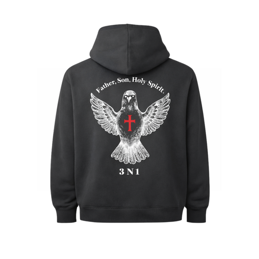 3N1 Faith Hoodie – All Black w/ Dove & Cross Edition