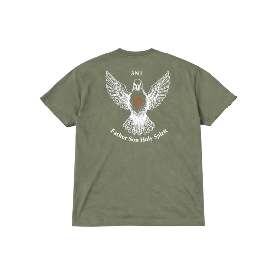 3N1 Olive Green Father Son Holy Spirit T-Shirt