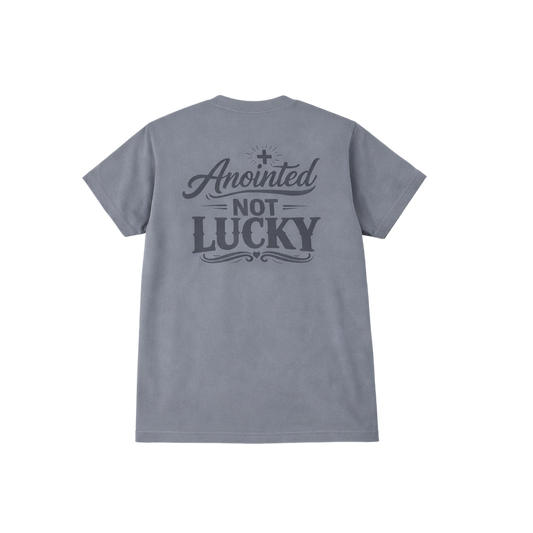 Washed Gray/Blue 3N1 "Anointed, Not Lucky" T-Shirt